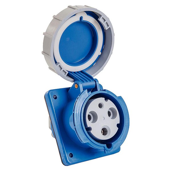 Tomada de Embutir Industrial 2P+T 63 A 220-250Vca 6H Tramontina