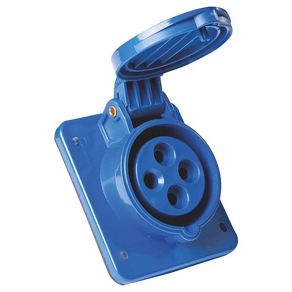 Tomada de Embutir Industrial 3P+T 16 A 220-250Vca 9H Tramontina