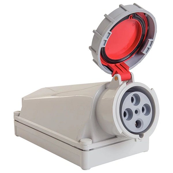 Tomada de Sobrepor Industrial 3P+T 125 A 380-415Vca 6H Tramontina