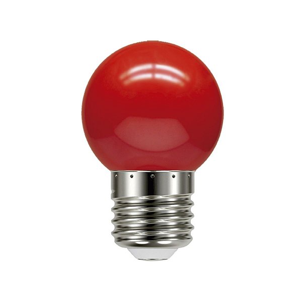 Lâmpada Bolinha LED 1W 220V E27 Vermelha Taschibra