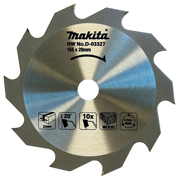 Disco 165x20MM 10 Dentes para Serra Circular D-03327 Makita