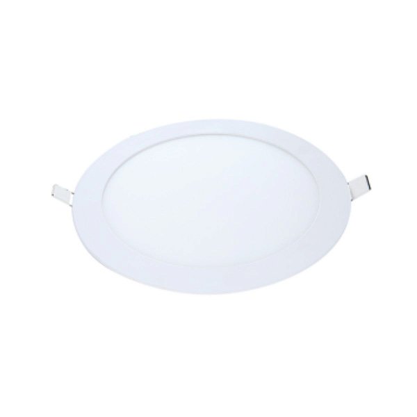 Painel Led de Embutir Redondo 12W 3000K Bivolt Amarela Avant