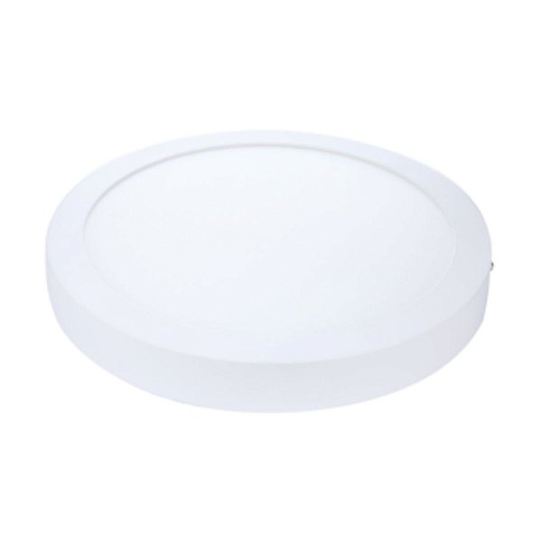 Painel Led de Sobrepor Redondo 24W 3000K Bivolt Amarela Avant