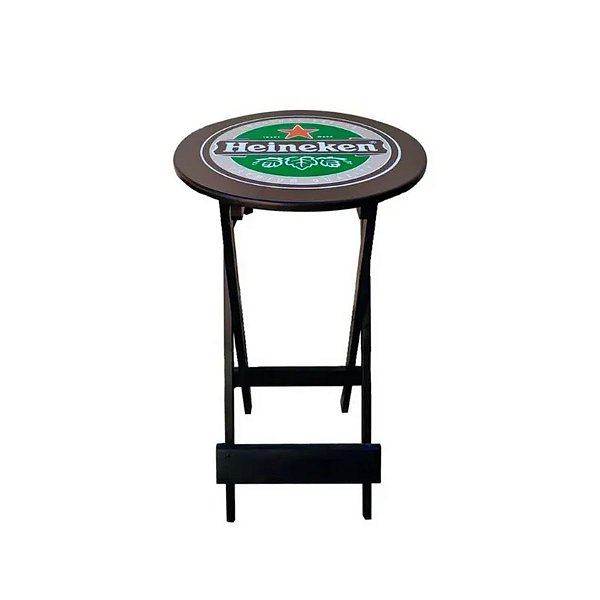 Mesa Bistrô 55cm Top Imbuia Preto Heineken Fimap