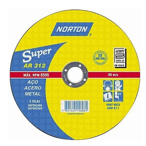 Disco de Corte 12X1/8X3/4 AR.312 Norton