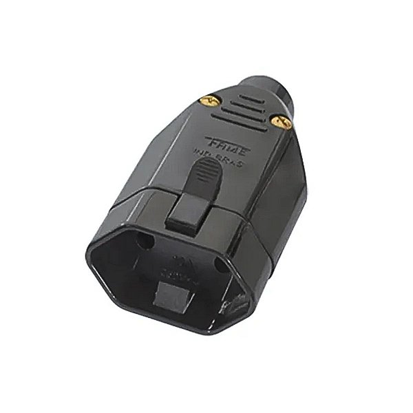 Plug Fêmea 2P+T 20A Preto 2147 FAME