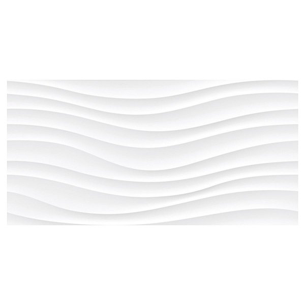 Piso Wave White-35 Acetinado 35x70CM Retificado Delta