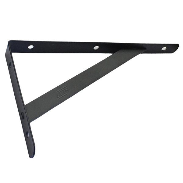 Cantoneira 1,50MM 25CM com Reforço Epoxi Preto para Prateleira 6627 Loth