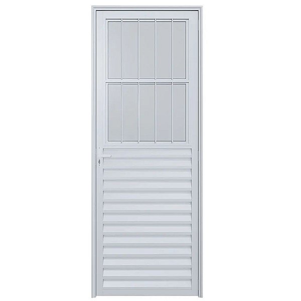 Portal Social Postigo 210x80 Direita Alumínio Branco VMBOR 5810 Esquadrisul