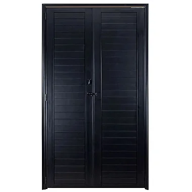 Porta Lambril Camarão 210x80 Direita Alumínio Preto 6487 Esquadrisul