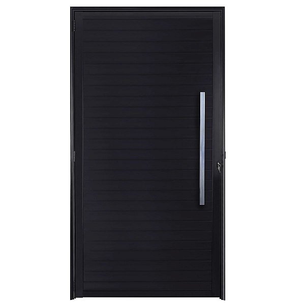 Porta Lambril Pivotante 220x100 Direita Alumínio Preto com Puxador 6170 Esquadrisul