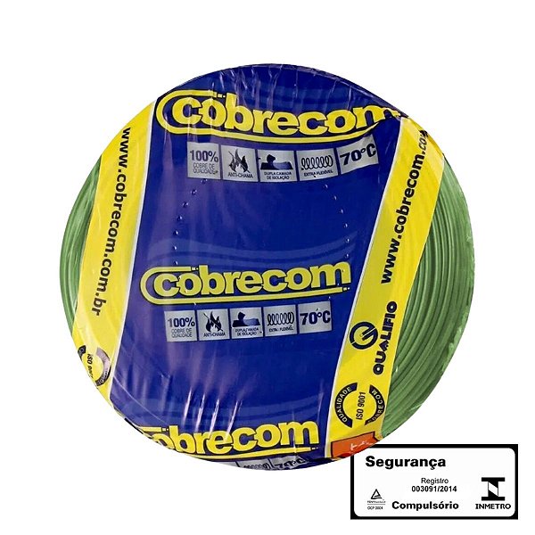 Cabo Flexível 4,0mm Verde Blister C/15m Cobrecom