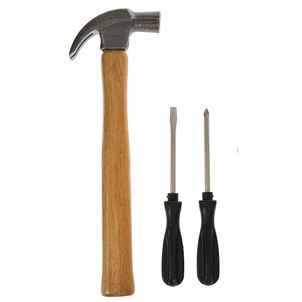 Kit Martelo de Unha e Chaves de Fenda 3 Peças 43408195 Tramontina