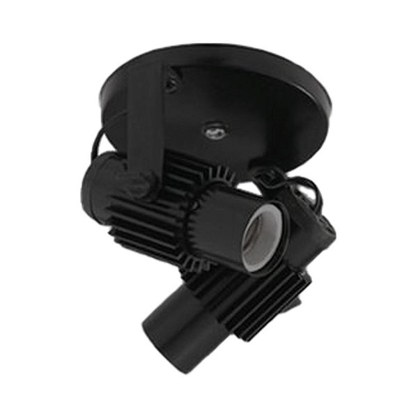 Spot Aletado 2 Lâmpadas E-27 Preto Kin Light