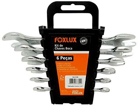 Kit Chaves de Boca 6 a 17mm com 6 Peças Foxlux