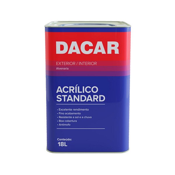 Tinta Acrílico Standard 755-001 Branco Neve 18L Dacar