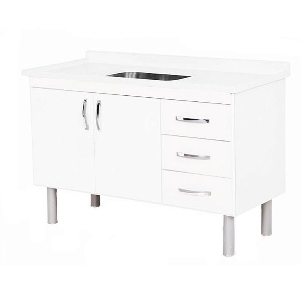 Gabinete de Cozinha Tóquio Branco 120cm Rorato