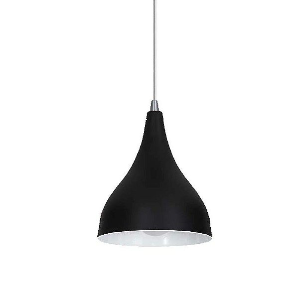 Pendente Com 1 Lampada Cairo Preto Kin