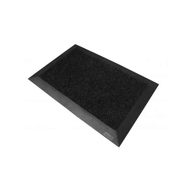 Tapete Sanitizante Preto 38x58 Com Borda 5cm  Kapazi