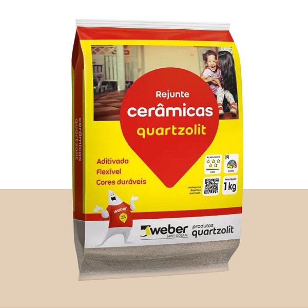 Rejunte Cerâmicas 1KG Bege Quartzolit