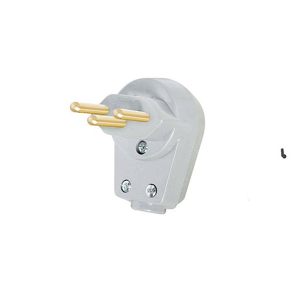 Plug Macho 2P+T  10A 90º Cinza B.Lux