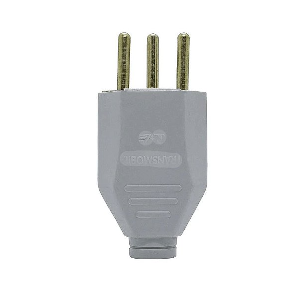 Plug Macho 2P+T 20A 180º Cinza B.Lux