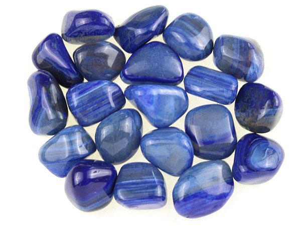 Ágata Azul Listrada Rolada 5kg EXTRA - 0,5 à 2 Centimetros