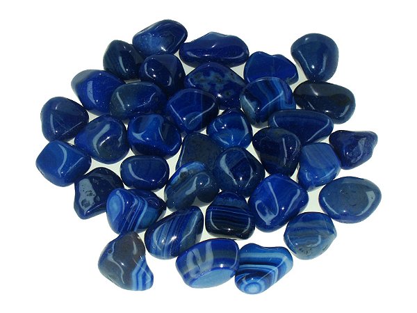 Ágata Azul Rolada 1kg - de 0,5 a 2 centímetros