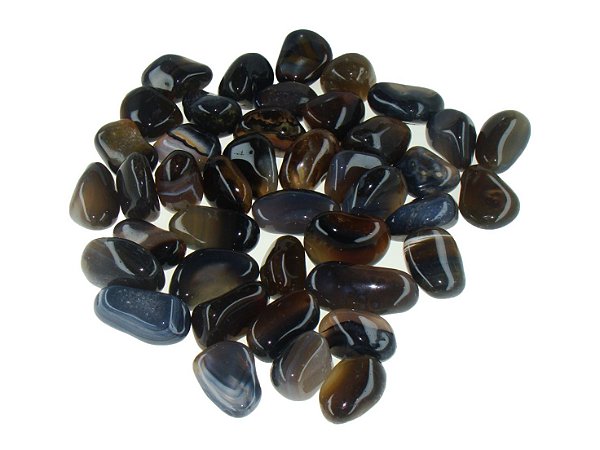 Ágata Preta Rolada 5kg - de 0,5 a 2 centímetros