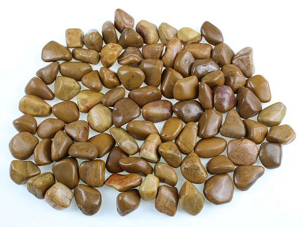 Jaspe Amarelo Rolada 1kg - de 0,5 a 2 centímetros