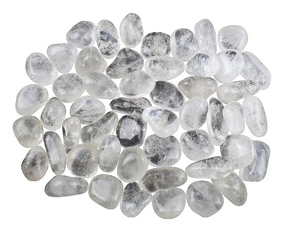 Quartzo Cristal Rolada 1kg - de 0,5 a 2 centímetros