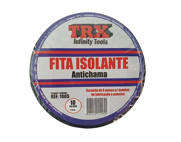 Fita Isolante De PVC 10m X 19mm Antichama Com 10 Unidades