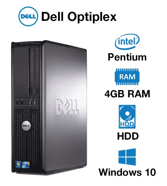 Cpu Desktop Dell Corporativa - Dual Core - 04GB Ddr3 - HD 80GB -  Pct Sistema Semi Nova