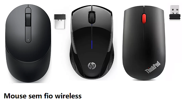Mouse Sem Fio - Wireless 3 Botões - Semi Novo em Perfeito Estado