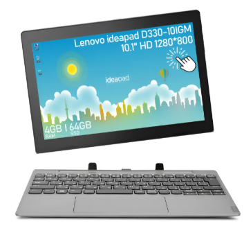 Notebook Tablet Lenovo IdeaPad D330 Intel Celeron N4000 4GB 64GB 10,1" 2 em 1