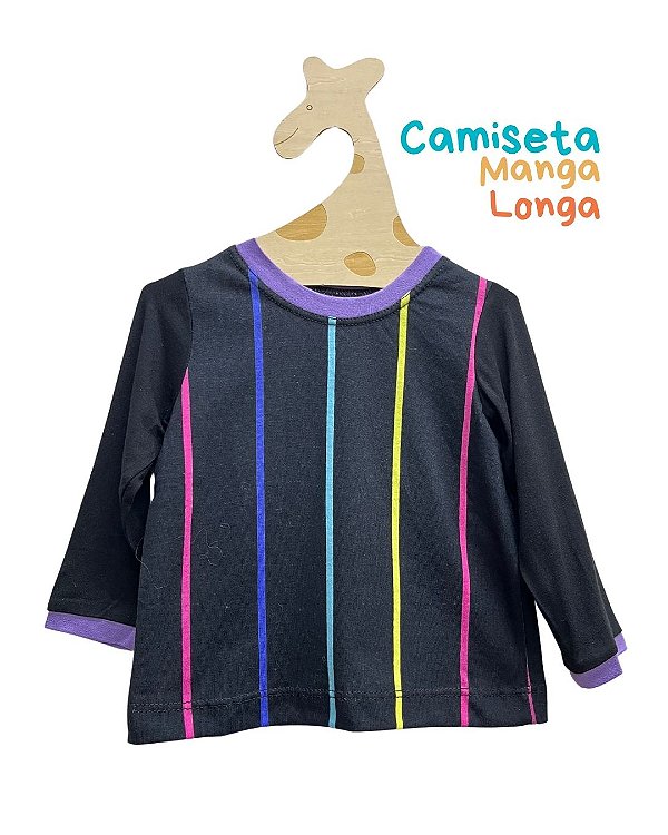 Camiseta manga Longa Listras