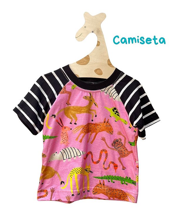 Camiseta Todos os Bichos Pink