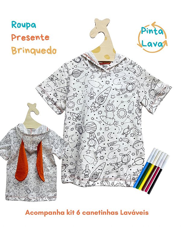 Camiseta Coelho Dpano para Pintar