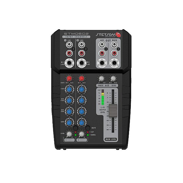 MESA DE SOM STETSOM STM0602 STEREO 12V 2 CANAIS