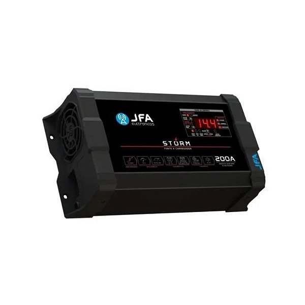 Fonte Carregador Automotiva Jfa 200a Slim Bivolt Voltímetro