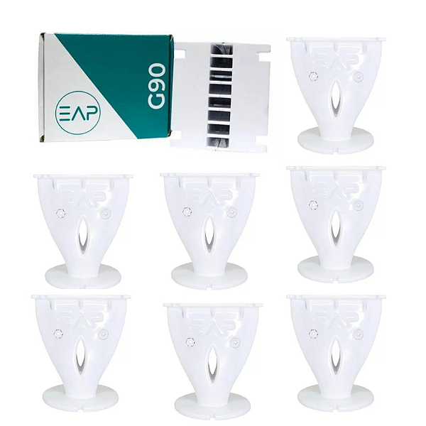 kit com 8 (unidades) Guia de ondas Branco EAP G90