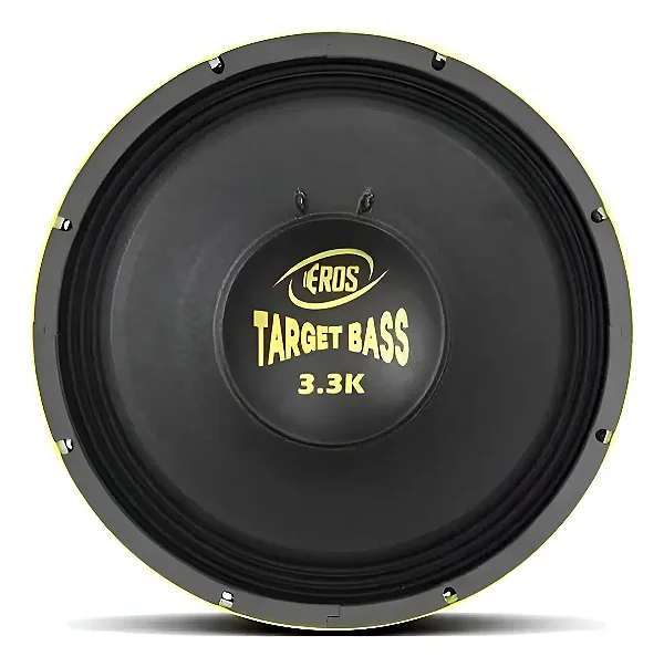 Alto Falante Eros 15 Pol Target Bass 3.3 K Potencia 3300w 4 Ohms Cor Amarelo