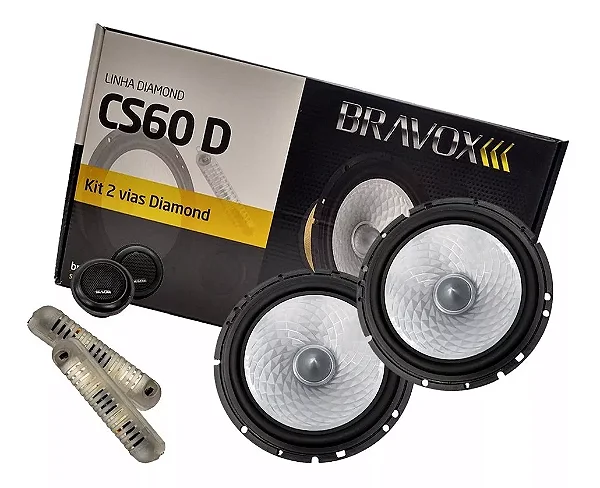 Kit Duas Vias Bravox Cs60d Diamond ( 280w / 6 Polegadas )