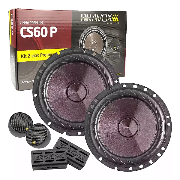 Alto Falante Kit 2 Vias 6 Bravox Cs60 P - 150w Rms (total)