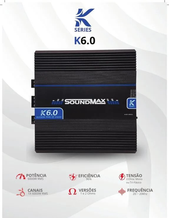 Modulo Amplificador Soundmax K6.0 1 Ohm 220v