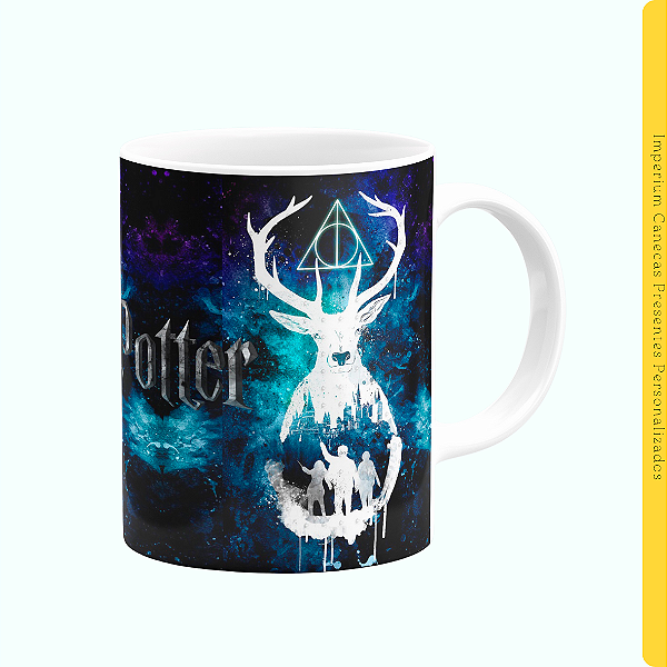 Caneca Branca Lisa 325ml -  Harry Potter