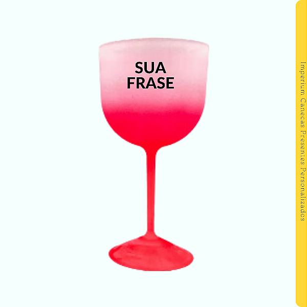Taça Gin Acrílico Degradê Vermelho 580ml