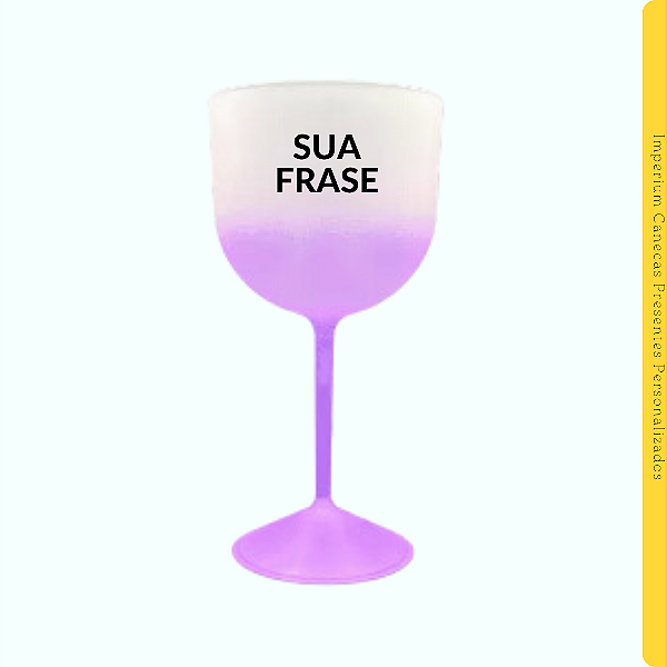 Taça Gin Acrílico Degradê Roxo 580ml