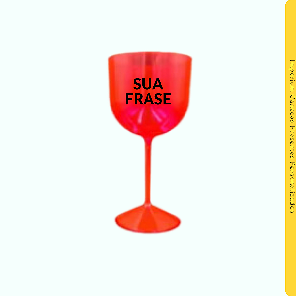 Taça Gin Acrílico Vermelho Translúcido 580ml