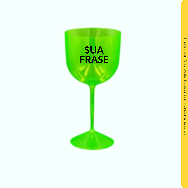 Taça Gin Acrílico Verde Translúcido 580ml